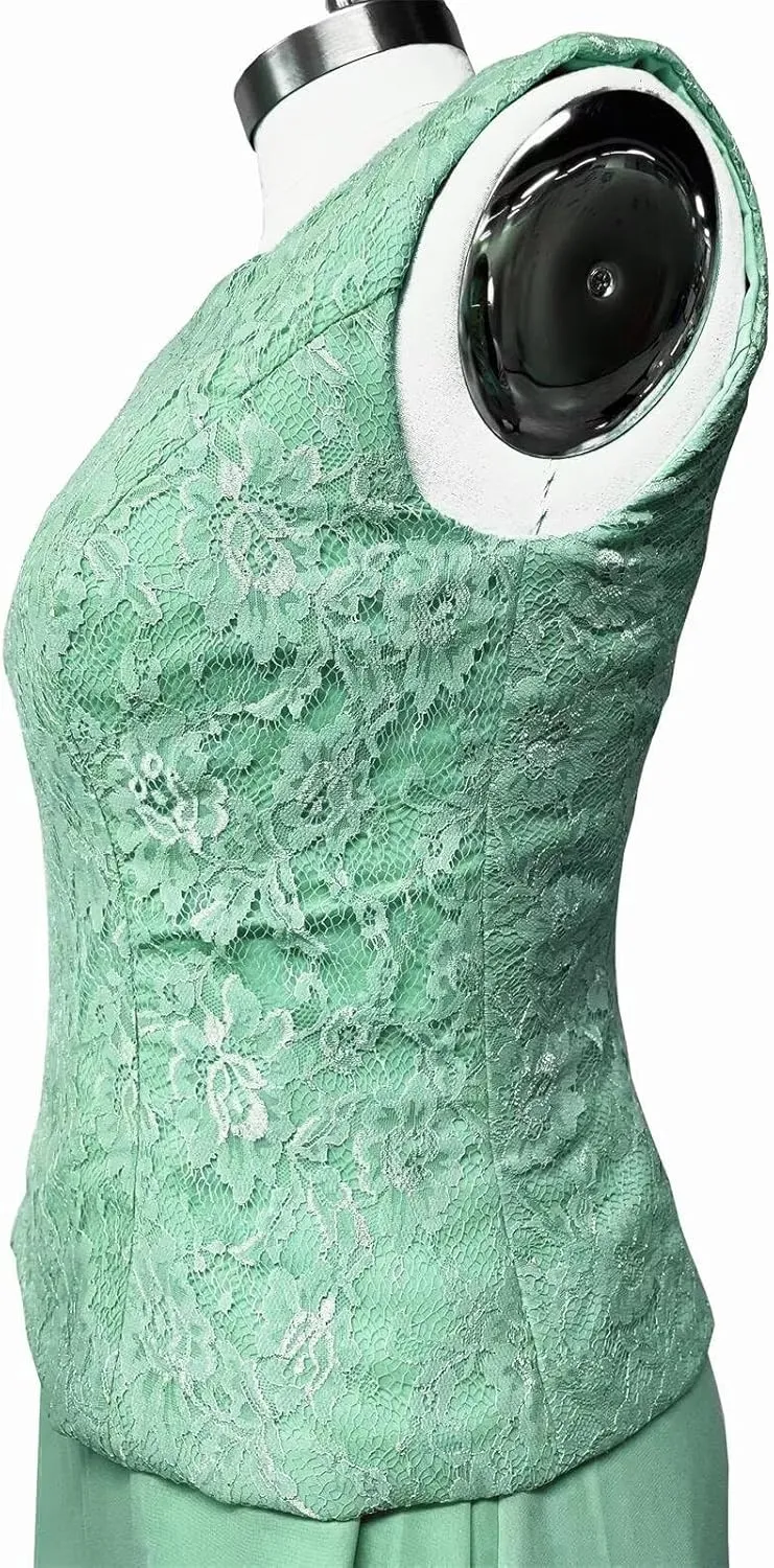 2 Piece Mother of The Bride Dresses with Jacket Plus Size Formal Suit Set Mom Wedding Guest Dresses PT047