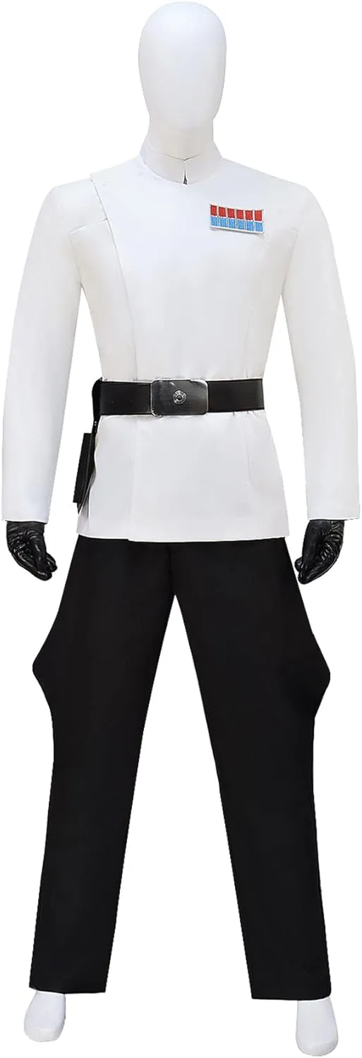 Adult Imperial Officer Uniform for Men Orson Krennic Cosplay Costume with Robe Uniform Pants Belt Halloween Suit
