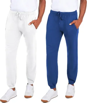 Andrew Scott Men's Fleece Joggers Pants | Multi Pack | Athletic Loose-fit Sweatpants for Workout, Running, Training