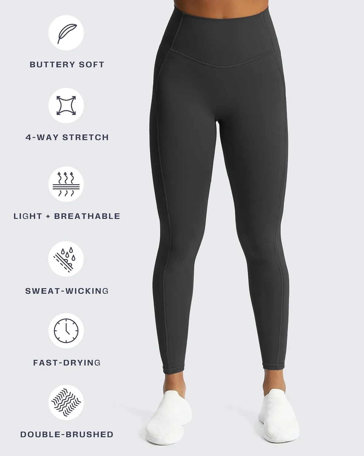 Aoxjox Workout Leggings for Women High Waisted Exercise Athletic Gym Fitness Yoga Lexi Lined Pants 26"