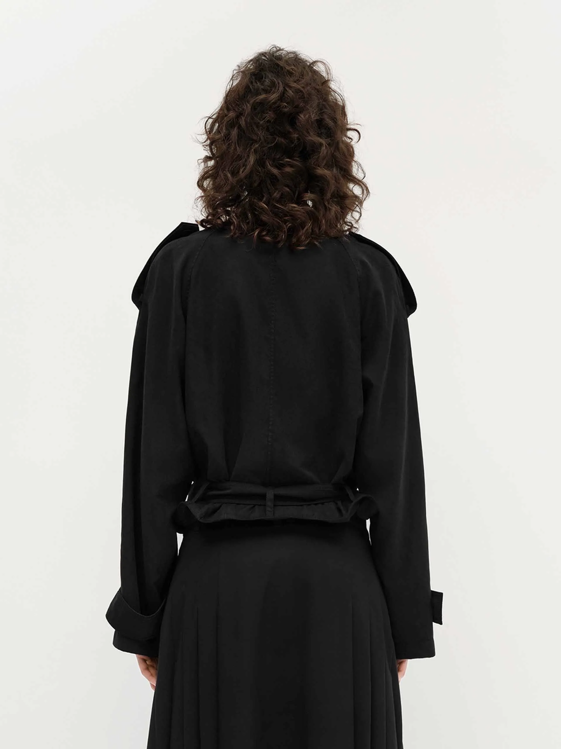 Belted Hem Loose Jacket