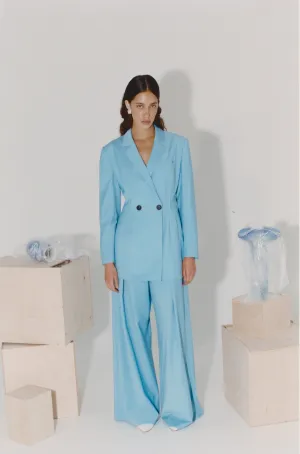 Blue tailored wool blazer