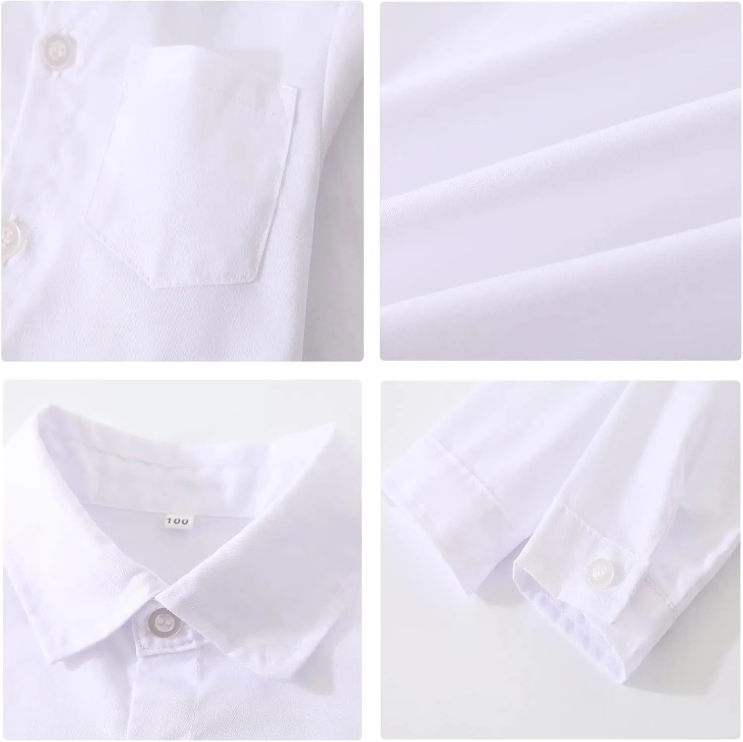 Boys Gentleman Suits Toddler Kids Wedding Outfit Clothes 4 Pieces Dress Shirt & Pants & Vest Set with Bowtie, 2-8 Years