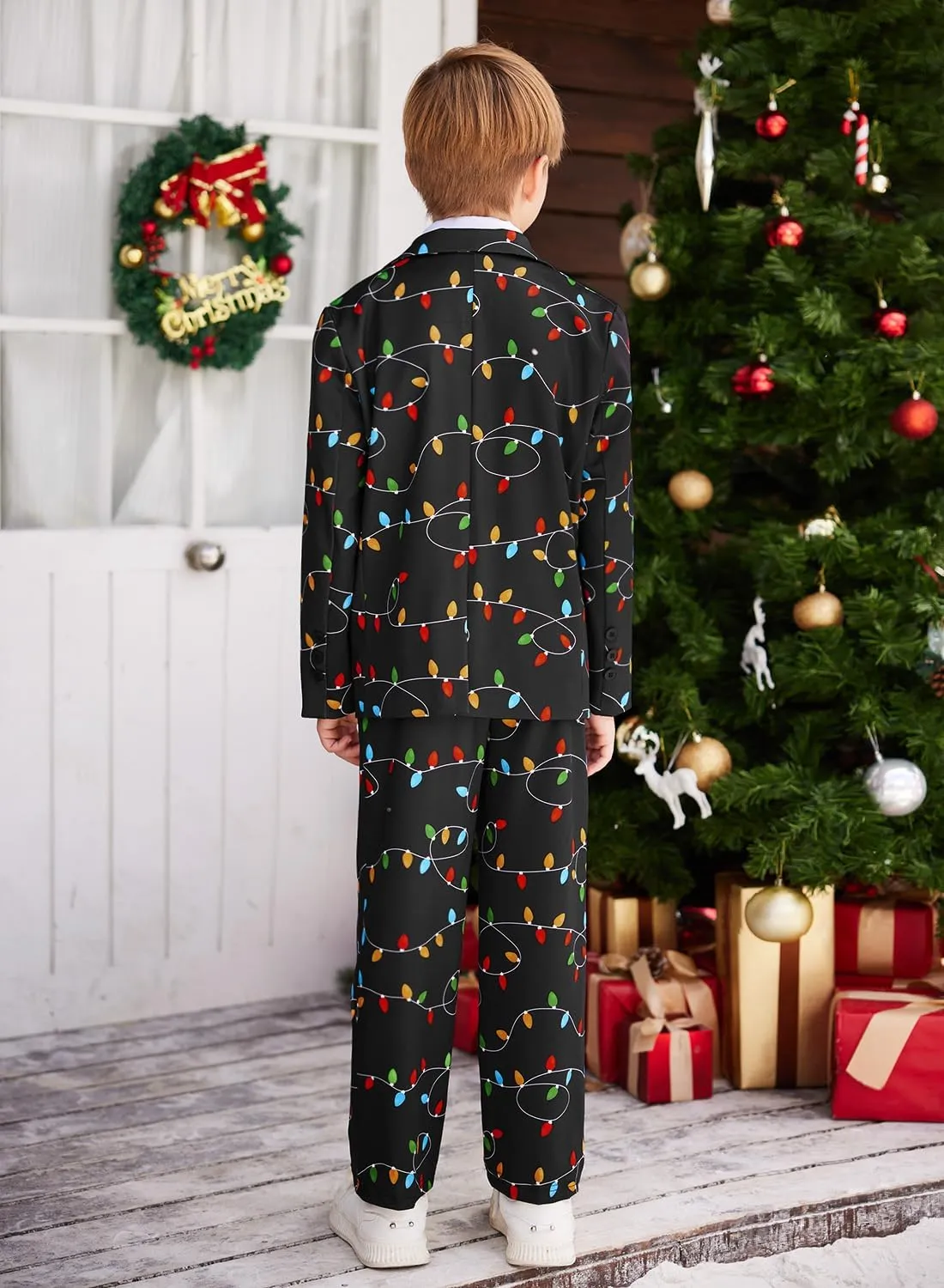 Christmas Boys Ugly 3 Piece Suits with Jacket, Pants & Tie 5-14 Years