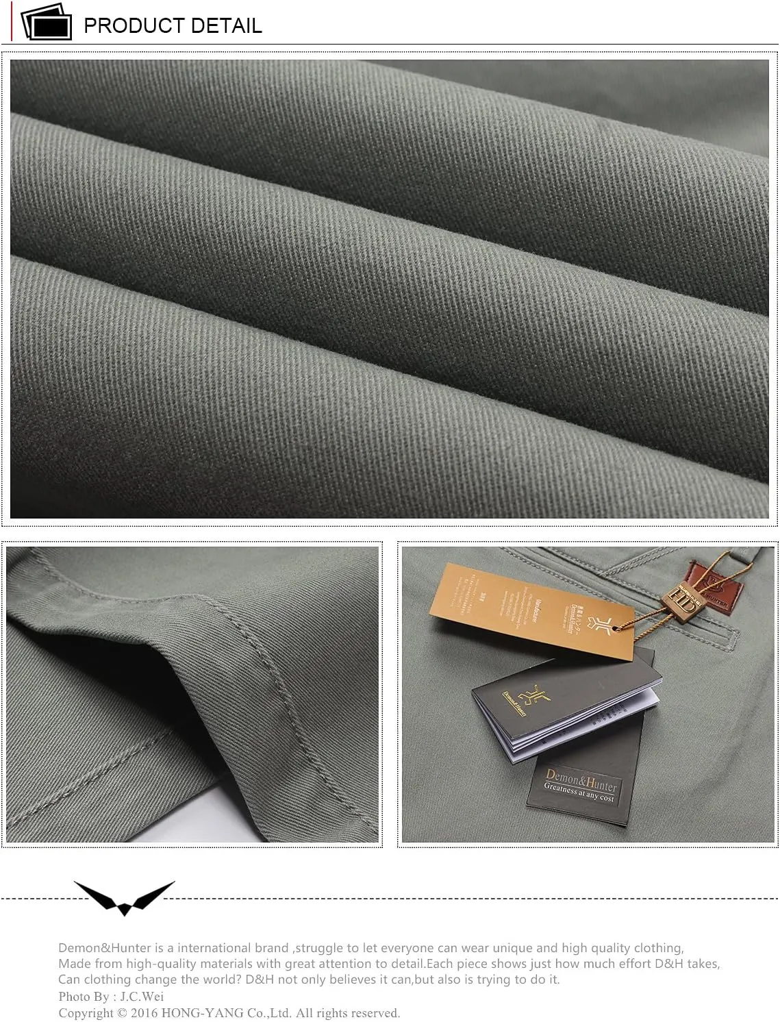 Demon&Hunter 910X Series Men's Skinny Fit Stretch Pant