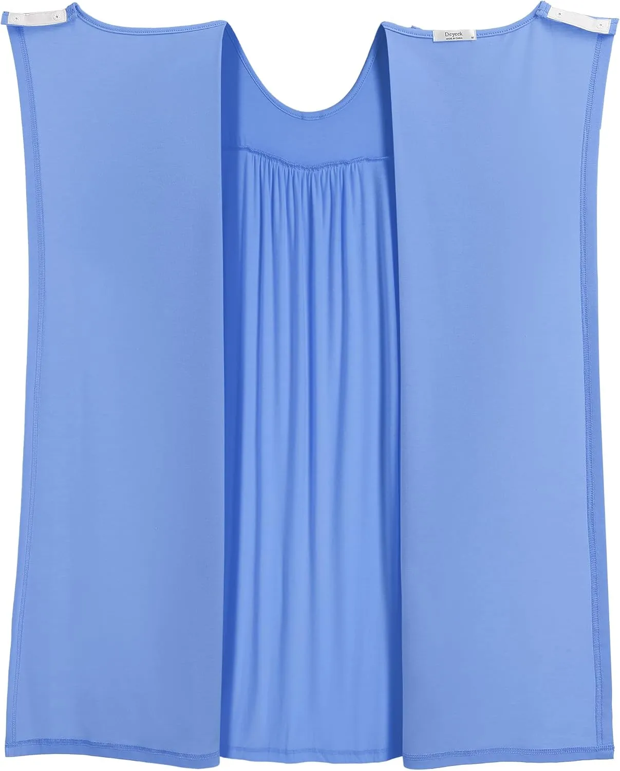 Deyeek Hospital Gowns for Women Tear Away Snap Open Back Dress Post Shoulder Surgery Dresses Soft Adaptive Clothing Nightgown