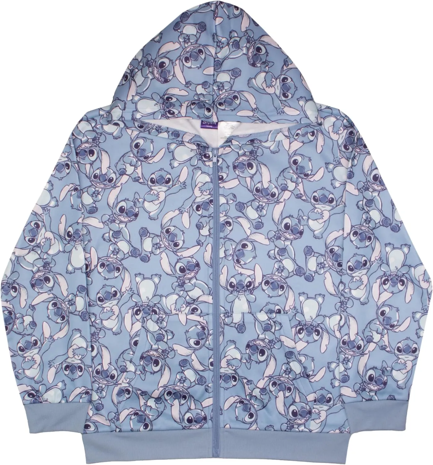 Disney Lilo & Stitch Girl's 2-Piece Fleece Set - Stitch Hooded Sweatshirt and Joggers Bundle for Kids