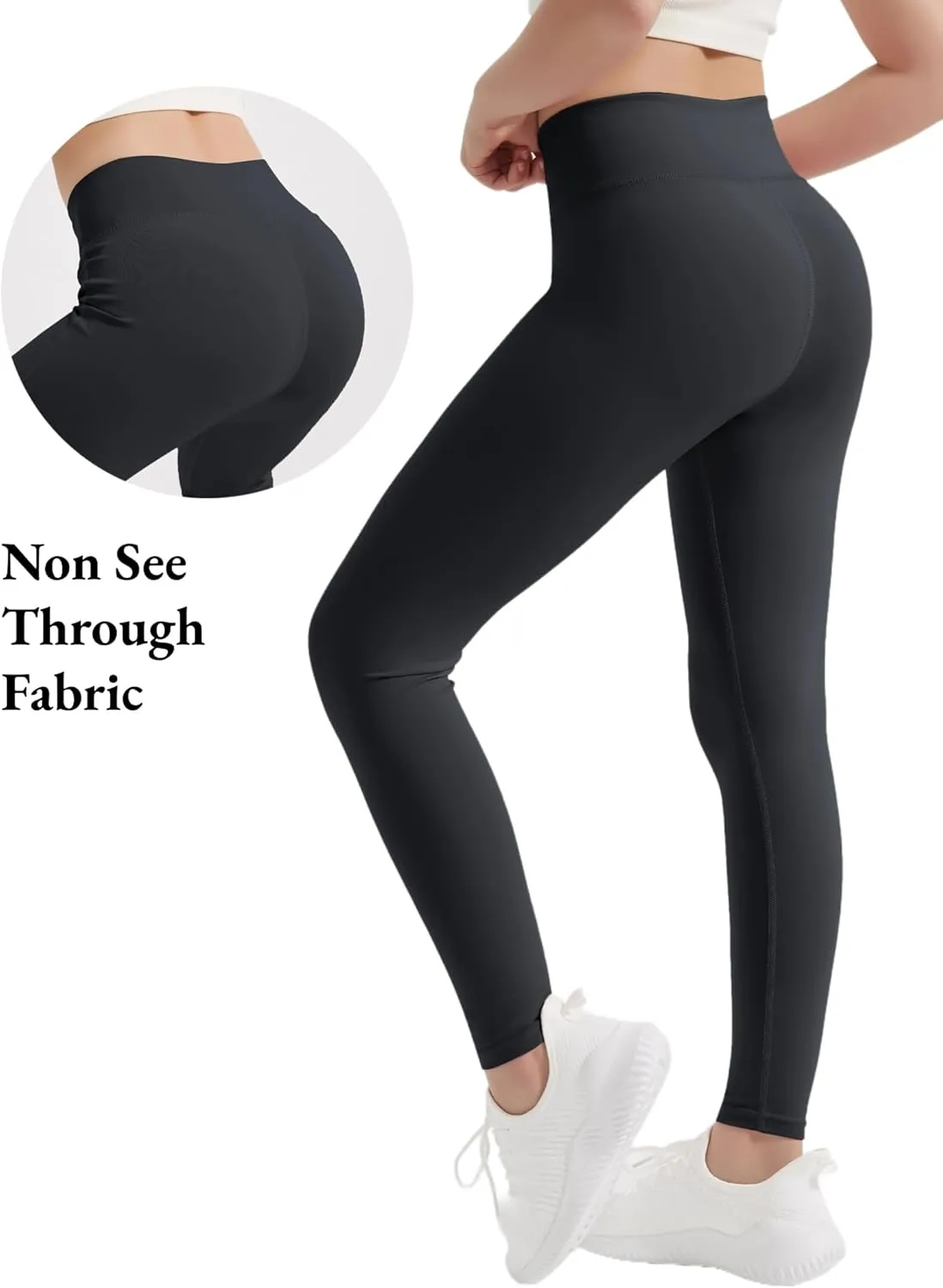 EXARUS 4 Pack Girls Leggings Kids Yoga Pants Crossover V Waist Ankle/Full Length High Waisted for School Casual Dance