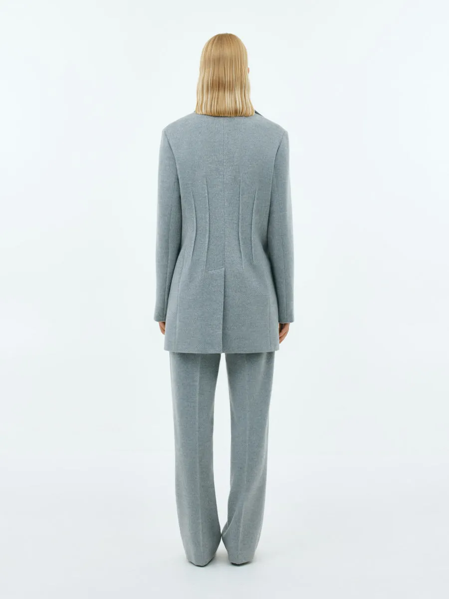 Grey tailored cashmere blazer