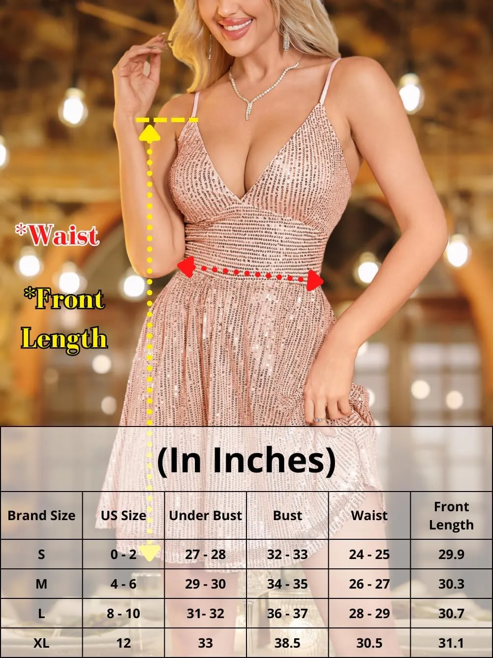 Kaei&Shi Sexy Sequin Dress,Deep V Backless Corset Dresses,Glitter Sparkly Outfits for Women Birthday Party Cocktail Nye