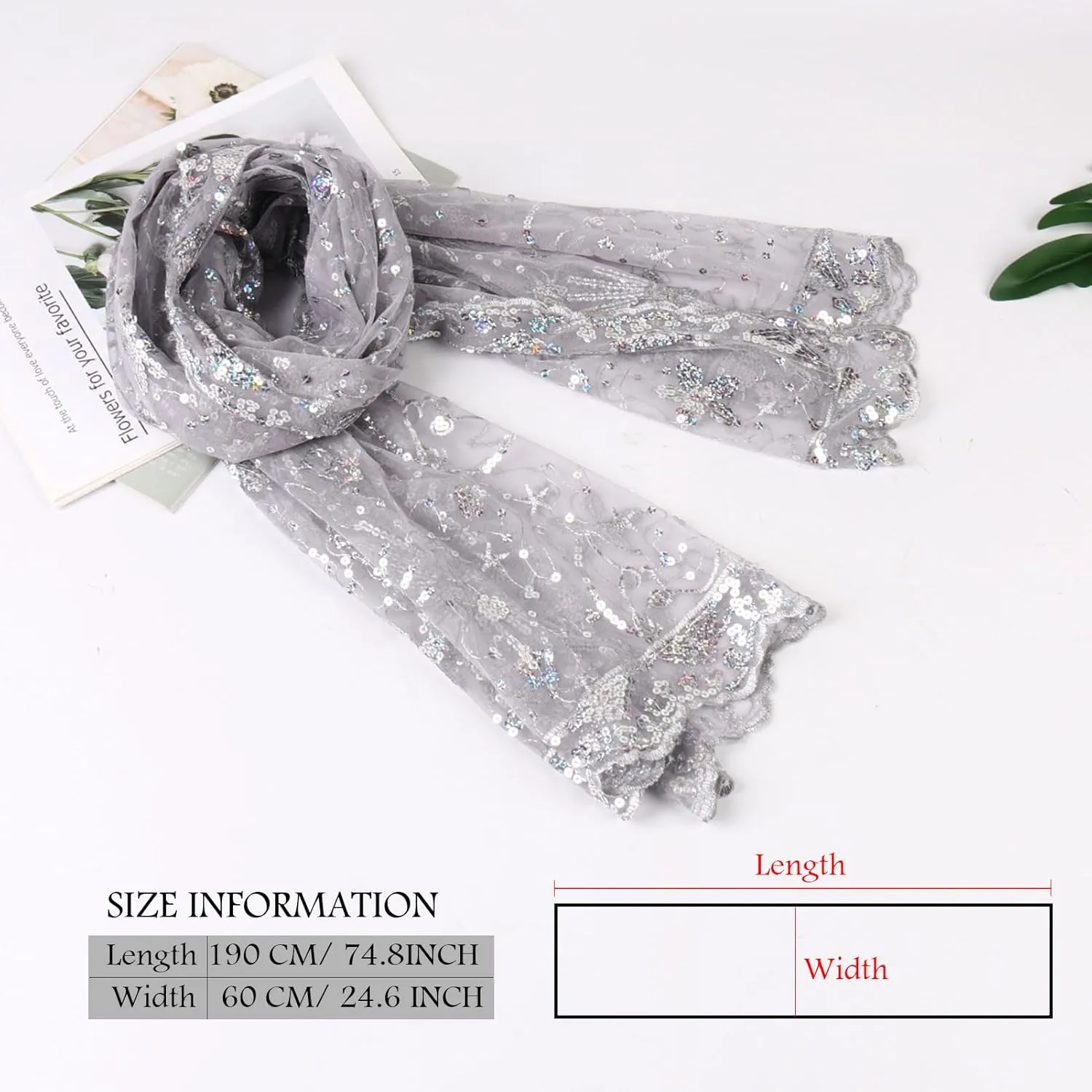 Ladiery Sequin Stars Moons Shawls and Wraps for Evening Dresses,Women sparkly Sheer Mesh Wedding Shawls for Evening Party