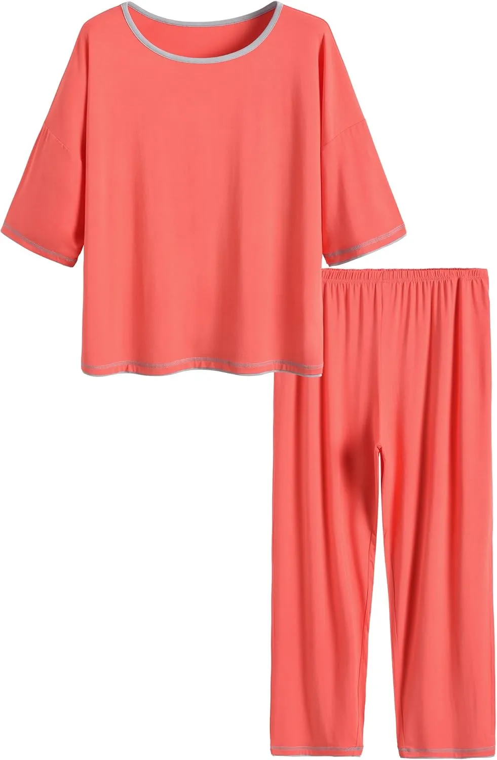 Latuza Women's 3/4 Sleeve Scoop Neck Pajama Set