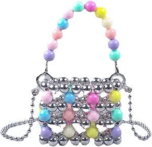 Luxury Pearl Purses Shoulder Bag for Women Pearl Bag Handmade Bags Women's Crossbody Beaded Clutch Evening Bag Wedding Party Bridal Party Gifts 56