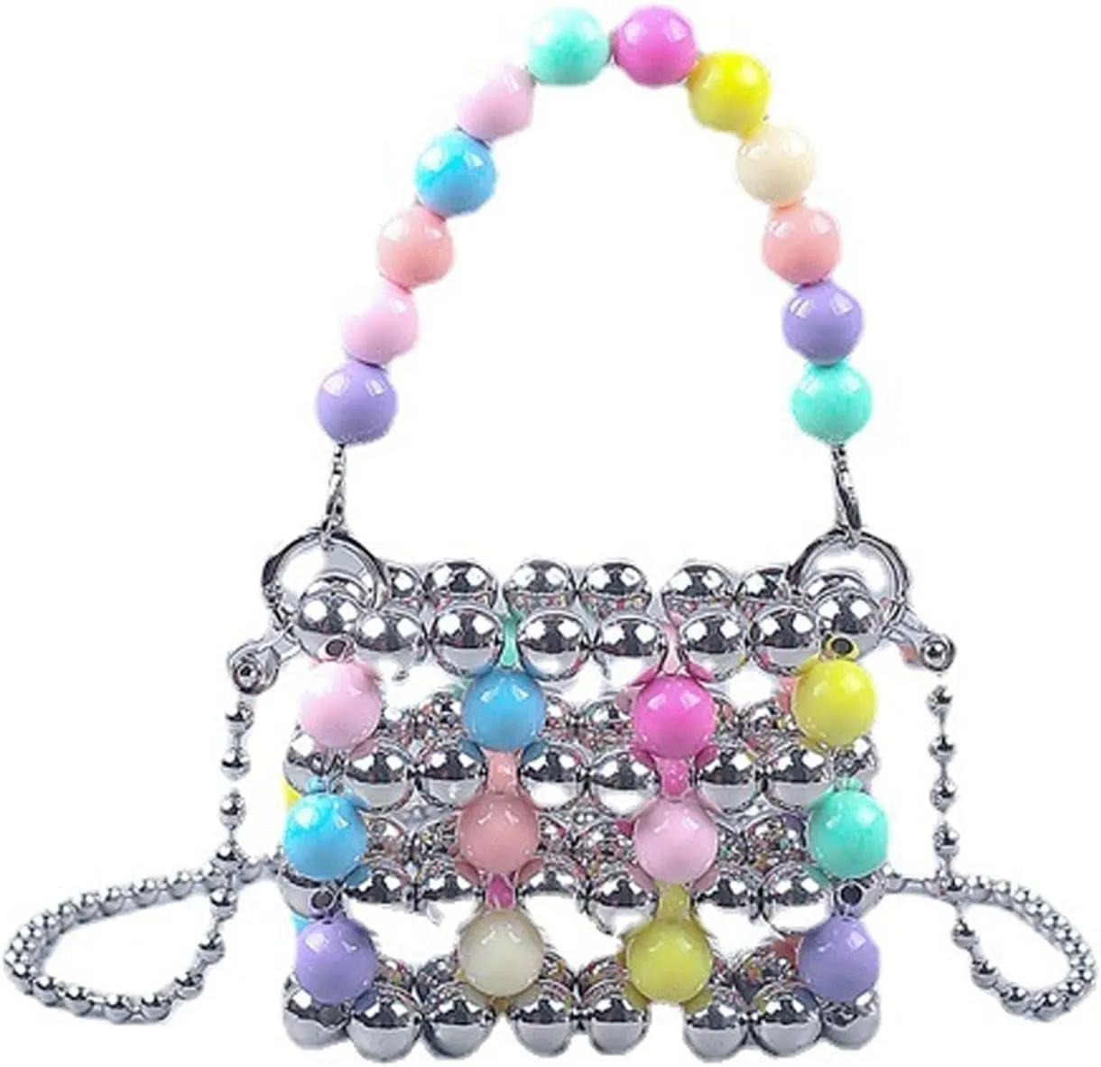 Luxury Pearl Purses Shoulder Bag for Women Pearl Bag Handmade Bags Women's Crossbody Beaded Clutch Evening Bag Wedding Party Bridal Party Gifts 56