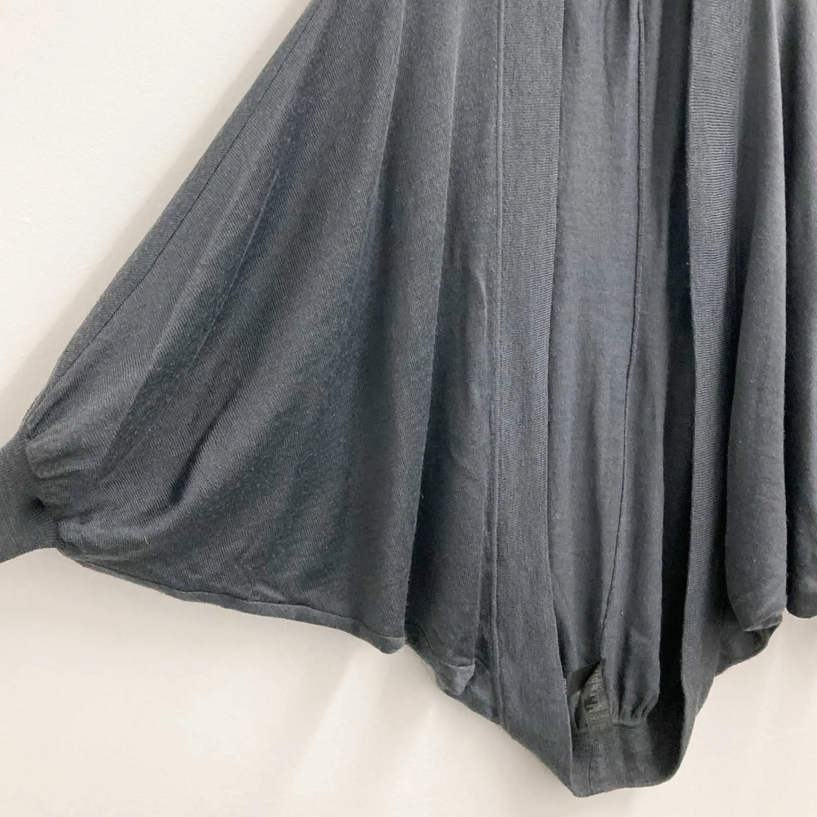 M&S Autograph Cardigan Size 8-10 Dark Grey Batwing Sleeve Open Front