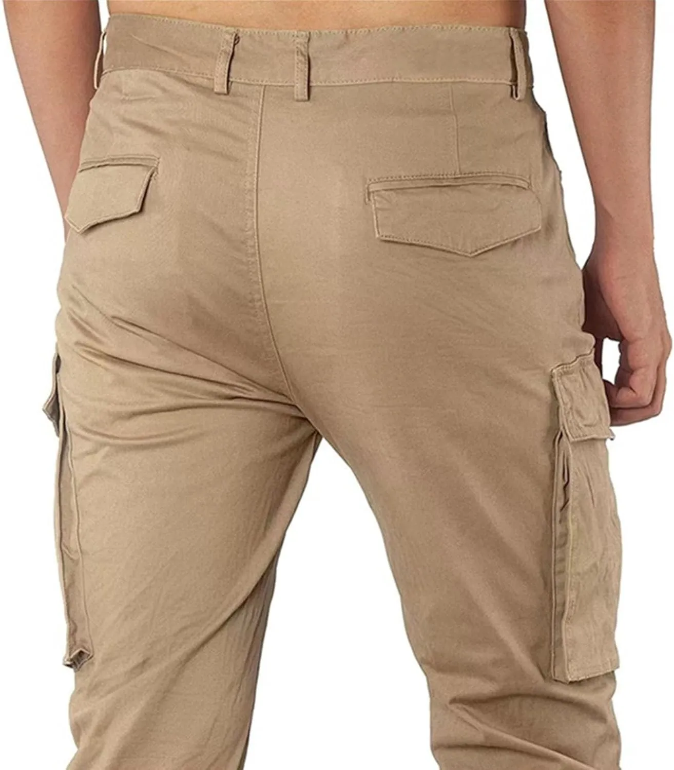 Mens Cargo Pants Slim Fit Loose Casual Sweatpants Lightweight Tactical Pants Multi Pockets Twill Sport Hiking Pants