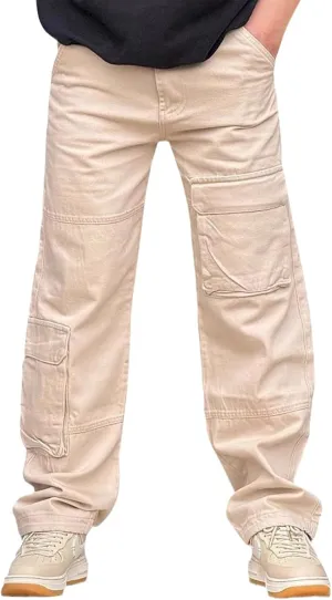 MIDOO Cargo Pants for Men Relaxed Fit Casual Drawstring Waist Joggers Lightweight Breathable Active Fishing Hiking Pants
