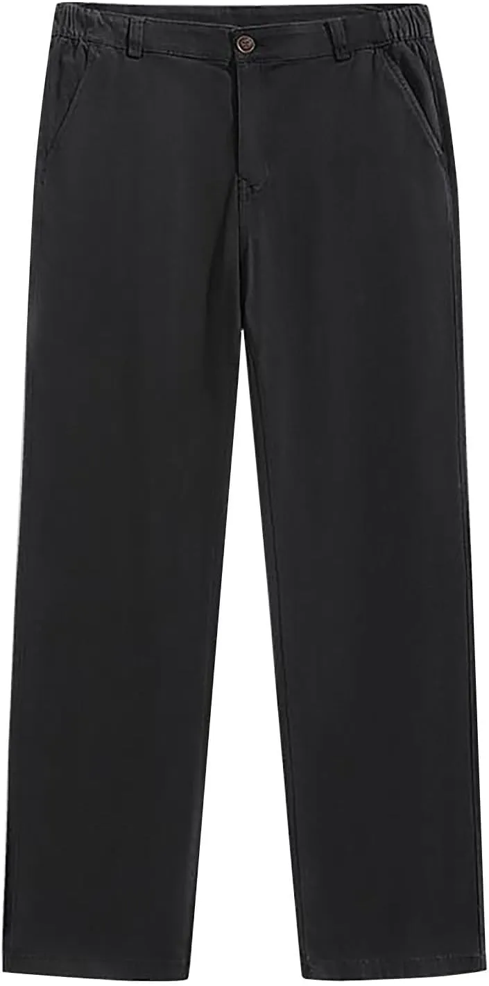 MIDOO Cargo Pants for Men Relaxed Fit Casual Joggers Pants Stretch Drawstring Elastic Waist Tapered Leg Sweatpants Pockets