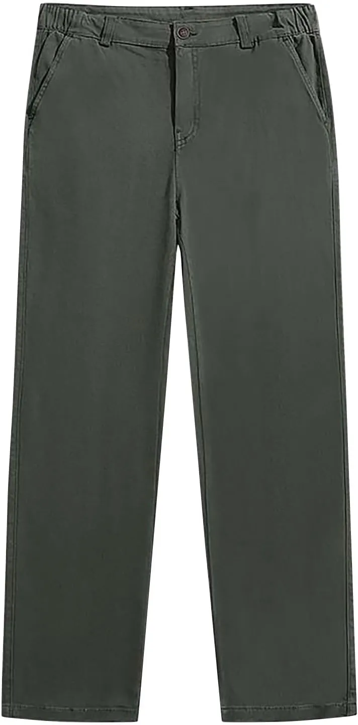 MIDOO Cargo Pants for Men Relaxed Fit Casual Joggers Pants Stretch Drawstring Elastic Waist Tapered Leg Sweatpants Pockets