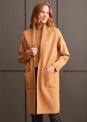 OPEN COATIGAN WITH PATCH POCKETS