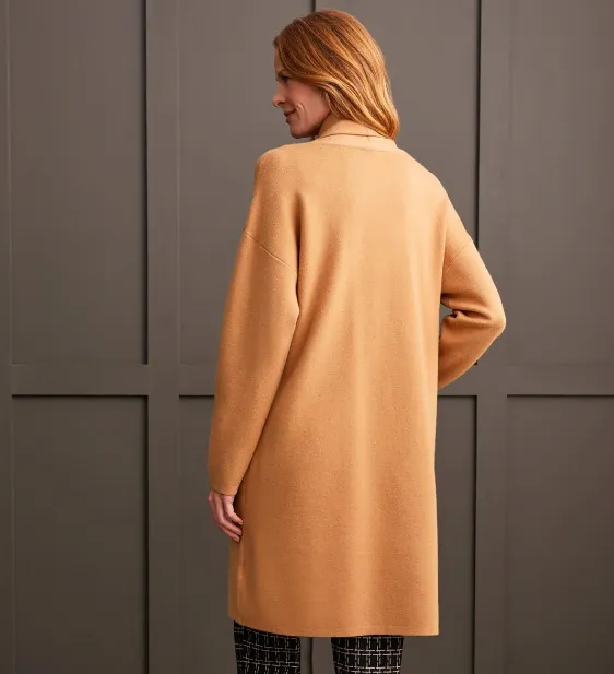OPEN COATIGAN WITH PATCH POCKETS