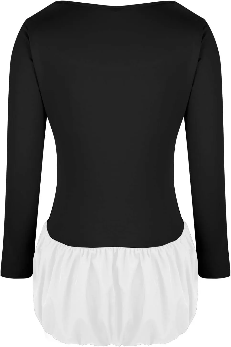 Oplxuo Women's Sexy Bubble Mini Dress Low Cut Square Neck Long Sleeve A-Line Ruffle Color Block Short Going Out Party Dresses