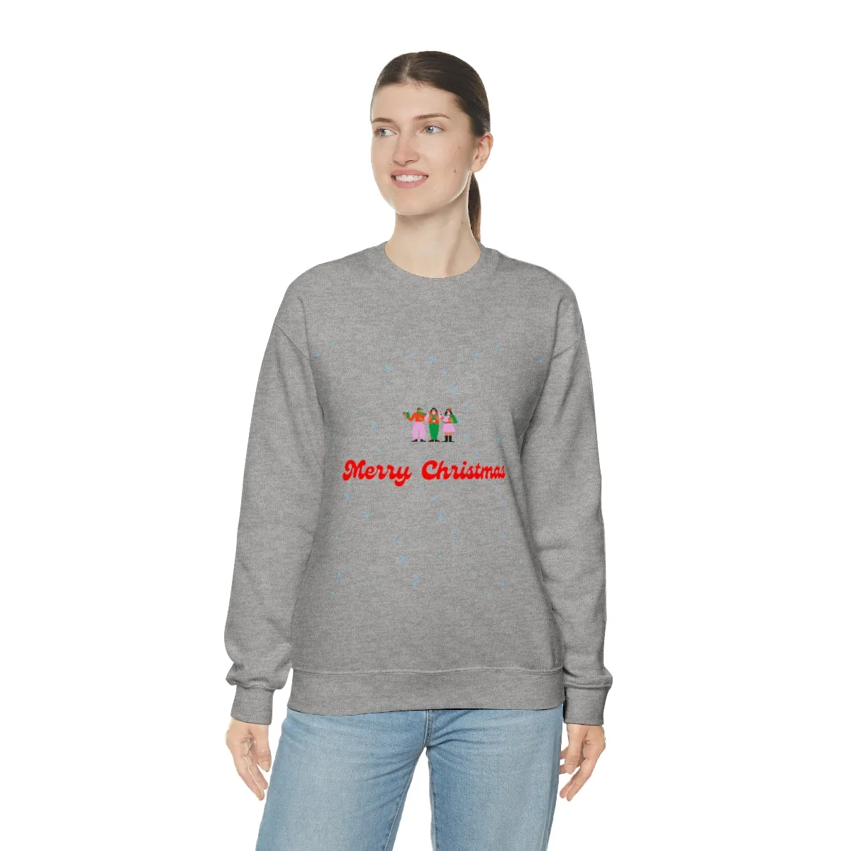 Pink Nutcracker Merry and Bright Minimalist Sweatshirt, Blue Nutcracker Sweatshirt, Trendy Christmas Sweatshirt, Pastel Xmas Crewneck