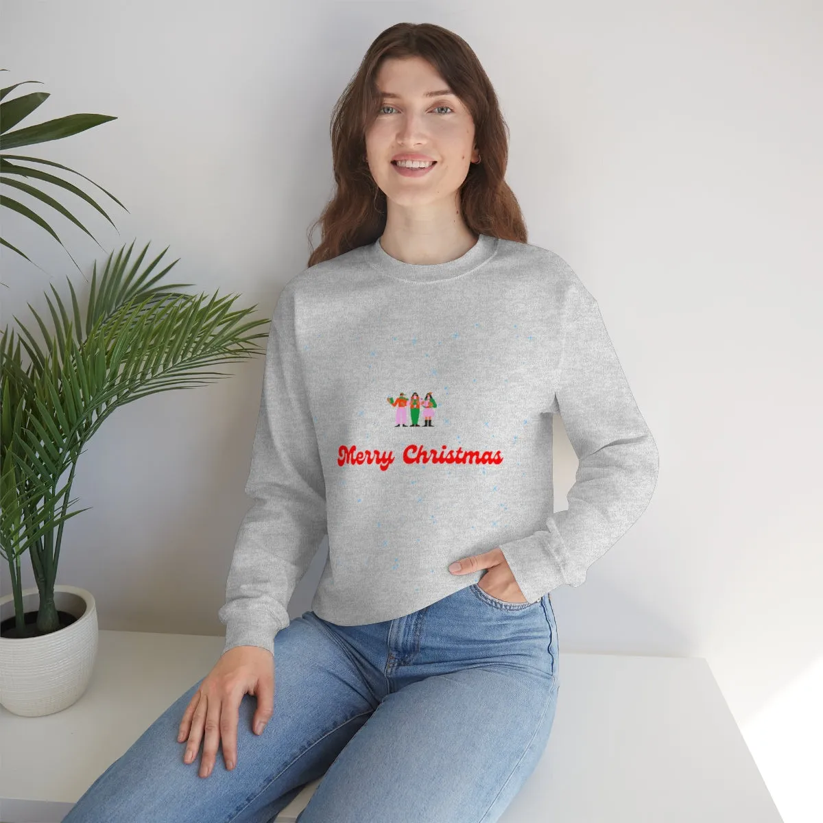 Pink Nutcracker Merry and Bright Minimalist Sweatshirt, Blue Nutcracker Sweatshirt, Trendy Christmas Sweatshirt, Pastel Xmas Crewneck