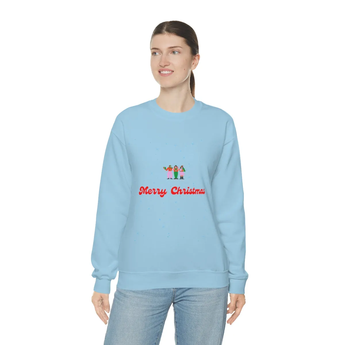 Pink Nutcracker Merry and Bright Minimalist Sweatshirt, Blue Nutcracker Sweatshirt, Trendy Christmas Sweatshirt, Pastel Xmas Crewneck