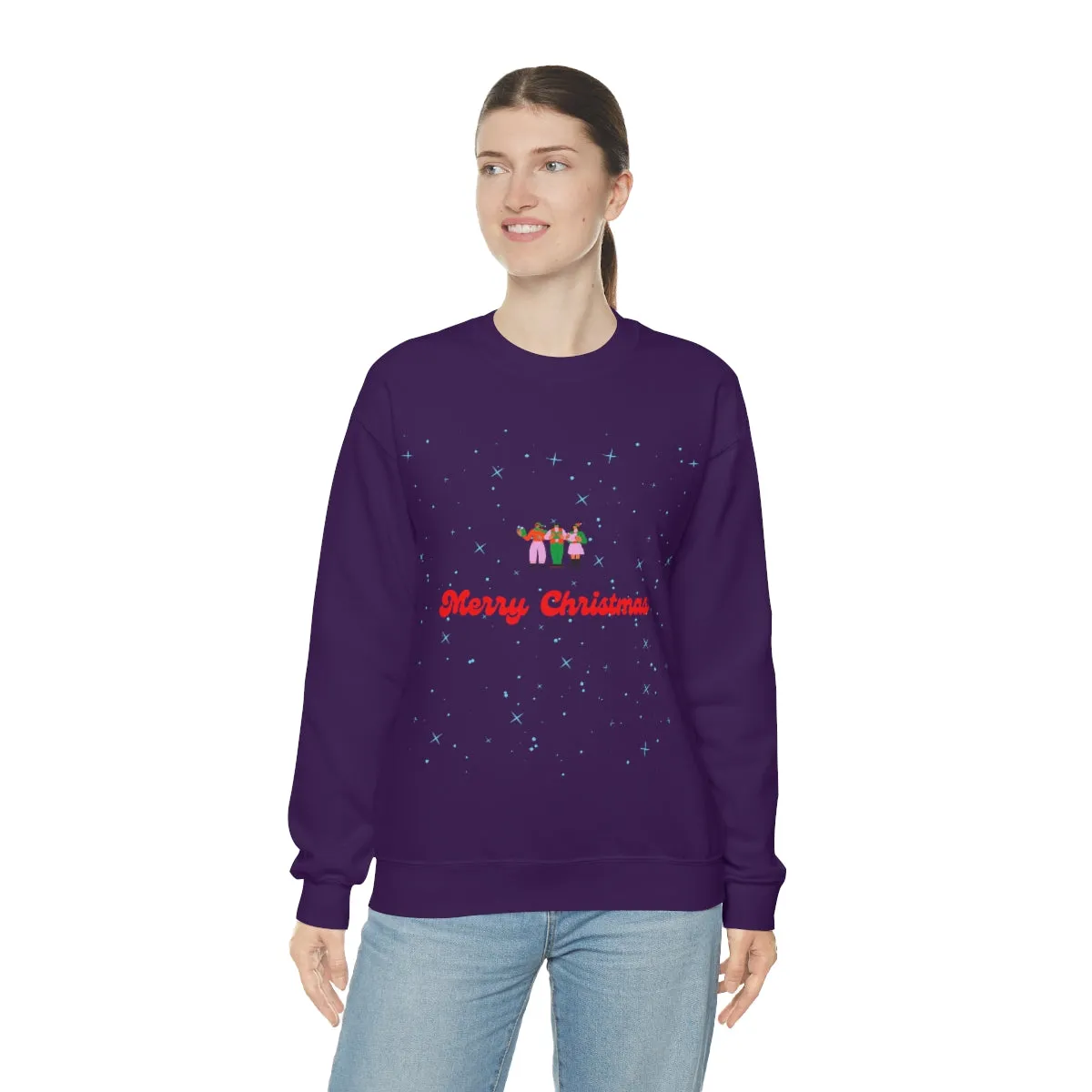 Pink Nutcracker Merry and Bright Minimalist Sweatshirt, Blue Nutcracker Sweatshirt, Trendy Christmas Sweatshirt, Pastel Xmas Crewneck