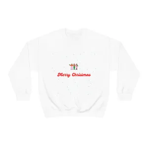 Pink Nutcracker Merry and Bright Minimalist Sweatshirt, Blue Nutcracker Sweatshirt, Trendy Christmas Sweatshirt, Pastel Xmas Crewneck