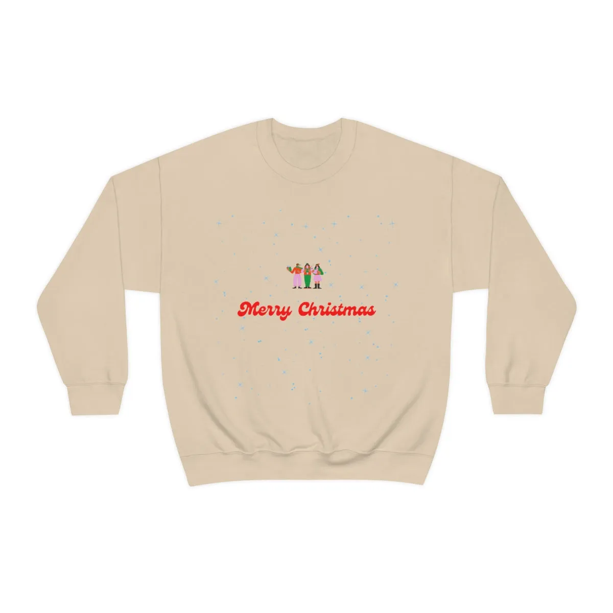 Pink Nutcracker Merry and Bright Minimalist Sweatshirt, Blue Nutcracker Sweatshirt, Trendy Christmas Sweatshirt, Pastel Xmas Crewneck