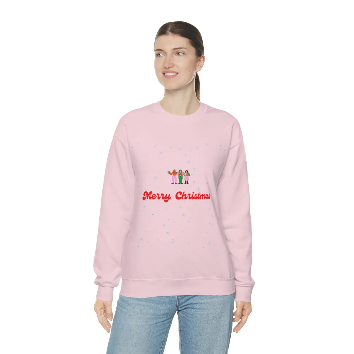 Pink Nutcracker Merry and Bright Minimalist Sweatshirt, Blue Nutcracker Sweatshirt, Trendy Christmas Sweatshirt, Pastel Xmas Crewneck