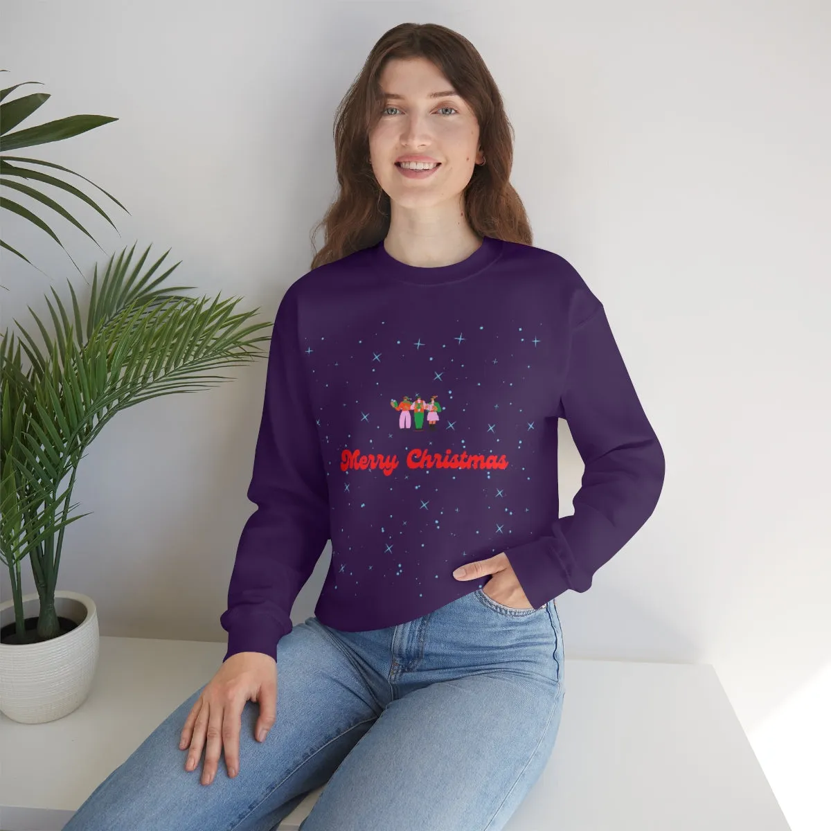 Pink Nutcracker Merry and Bright Minimalist Sweatshirt, Blue Nutcracker Sweatshirt, Trendy Christmas Sweatshirt, Pastel Xmas Crewneck