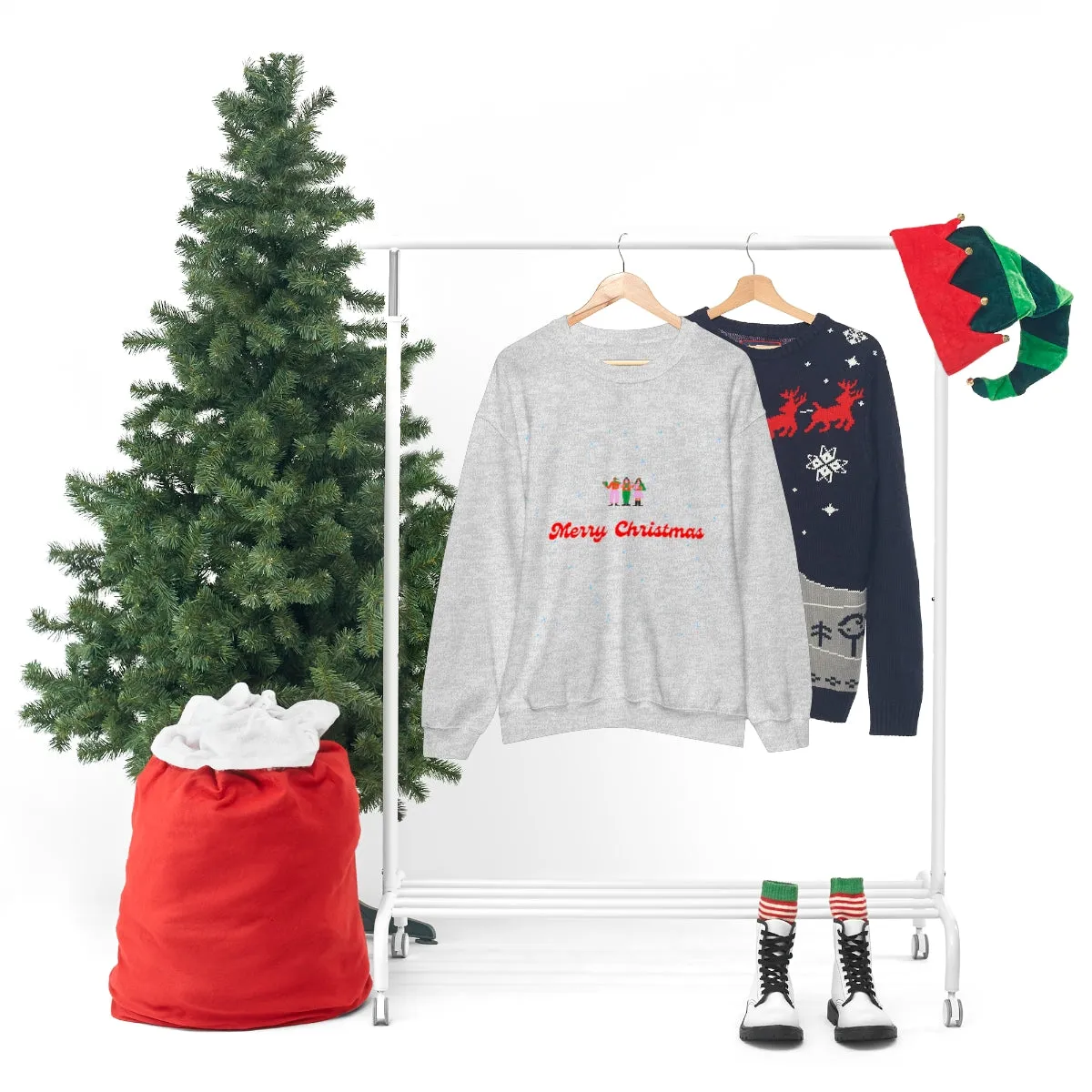 Pink Nutcracker Merry and Bright Minimalist Sweatshirt, Blue Nutcracker Sweatshirt, Trendy Christmas Sweatshirt, Pastel Xmas Crewneck