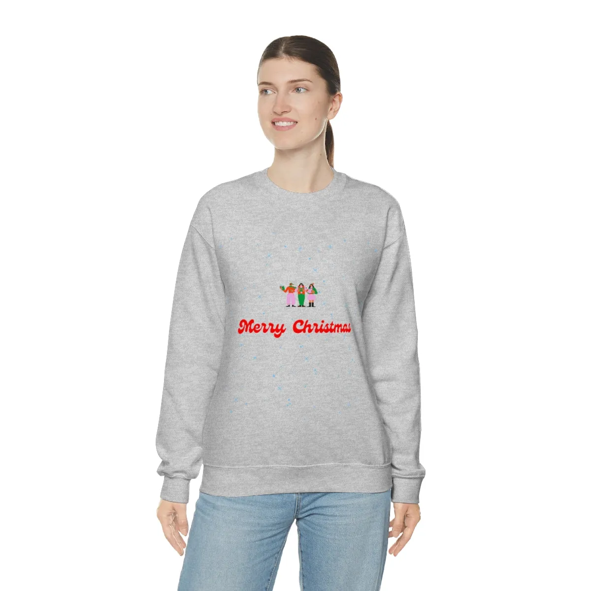 Pink Nutcracker Merry and Bright Minimalist Sweatshirt, Blue Nutcracker Sweatshirt, Trendy Christmas Sweatshirt, Pastel Xmas Crewneck