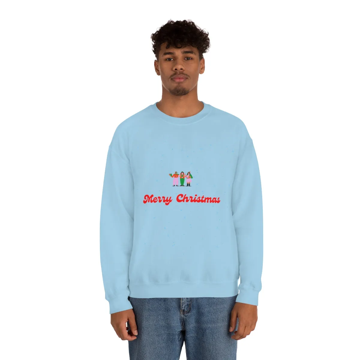 Pink Nutcracker Merry and Bright Minimalist Sweatshirt, Blue Nutcracker Sweatshirt, Trendy Christmas Sweatshirt, Pastel Xmas Crewneck