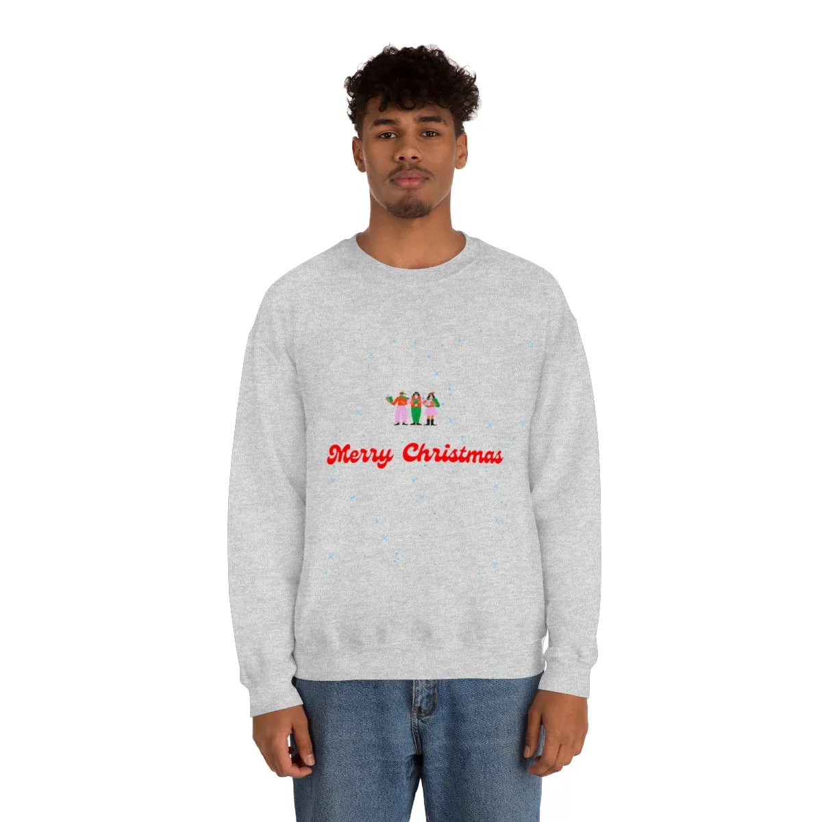 Pink Nutcracker Merry and Bright Minimalist Sweatshirt, Blue Nutcracker Sweatshirt, Trendy Christmas Sweatshirt, Pastel Xmas Crewneck