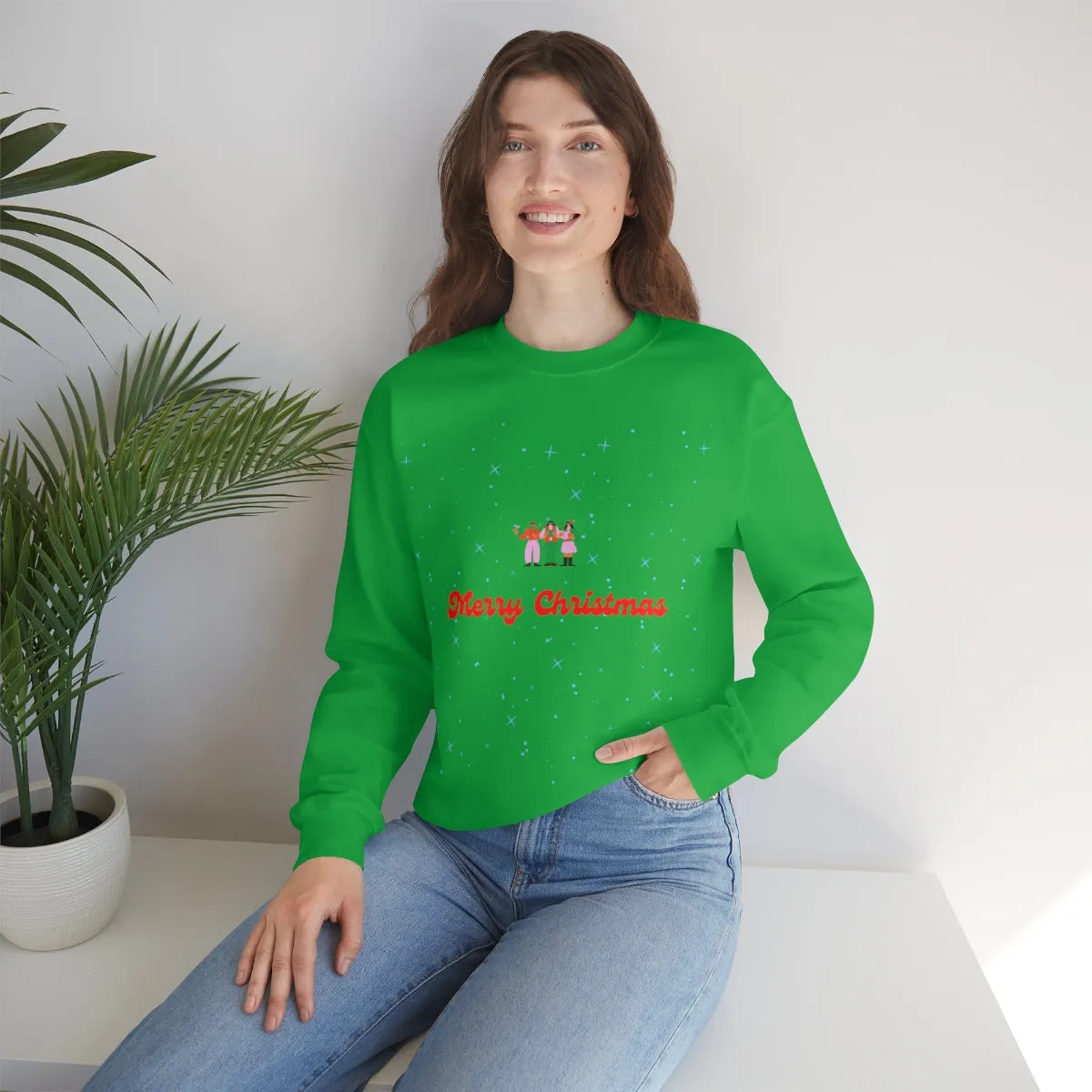Pink Nutcracker Merry and Bright Minimalist Sweatshirt, Blue Nutcracker Sweatshirt, Trendy Christmas Sweatshirt, Pastel Xmas Crewneck