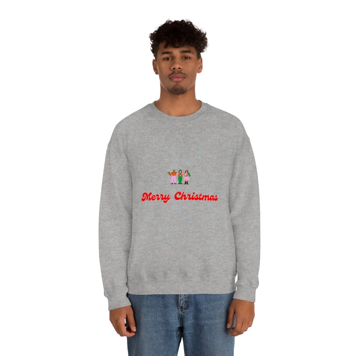 Pink Nutcracker Merry and Bright Minimalist Sweatshirt, Blue Nutcracker Sweatshirt, Trendy Christmas Sweatshirt, Pastel Xmas Crewneck
