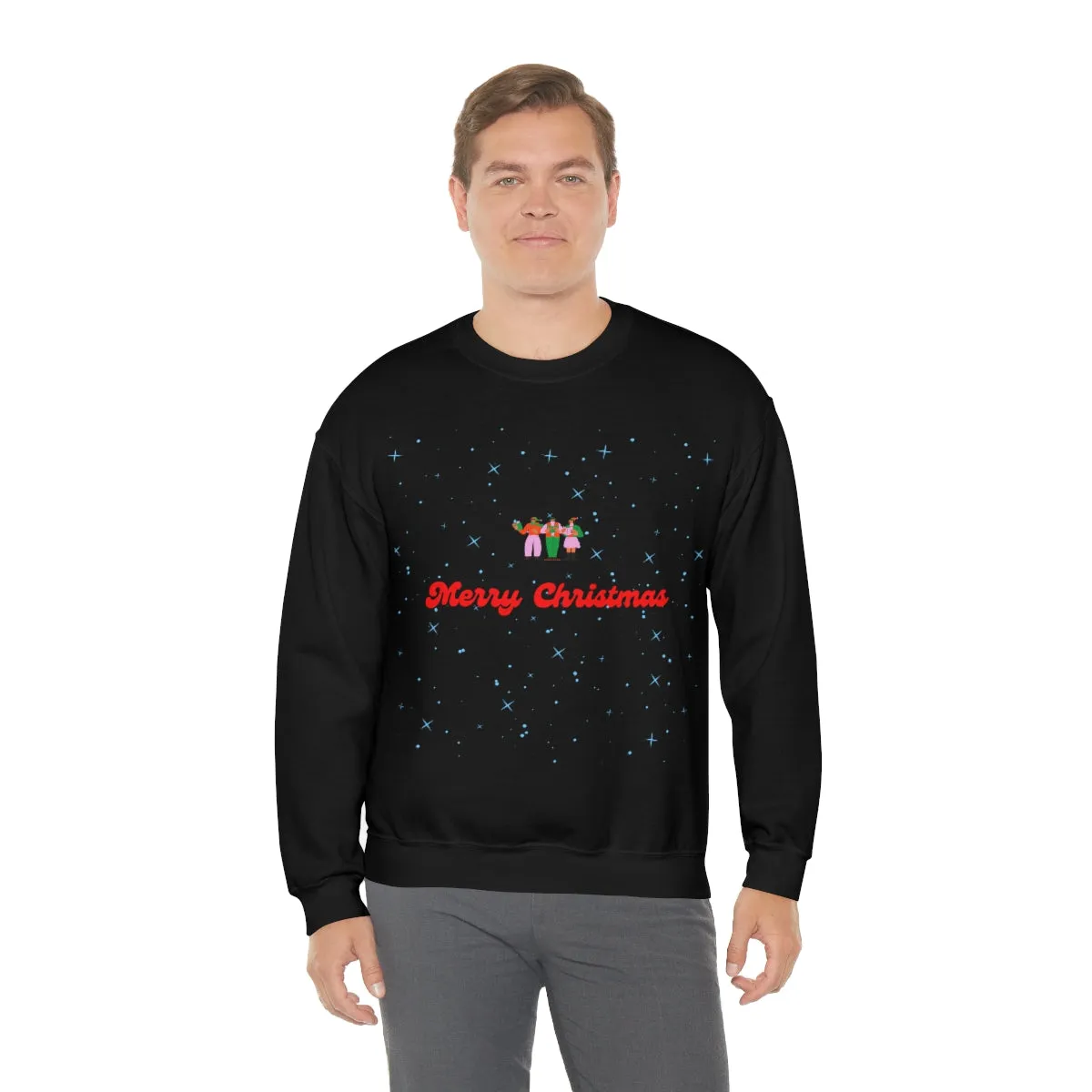 Pink Nutcracker Merry and Bright Minimalist Sweatshirt, Blue Nutcracker Sweatshirt, Trendy Christmas Sweatshirt, Pastel Xmas Crewneck