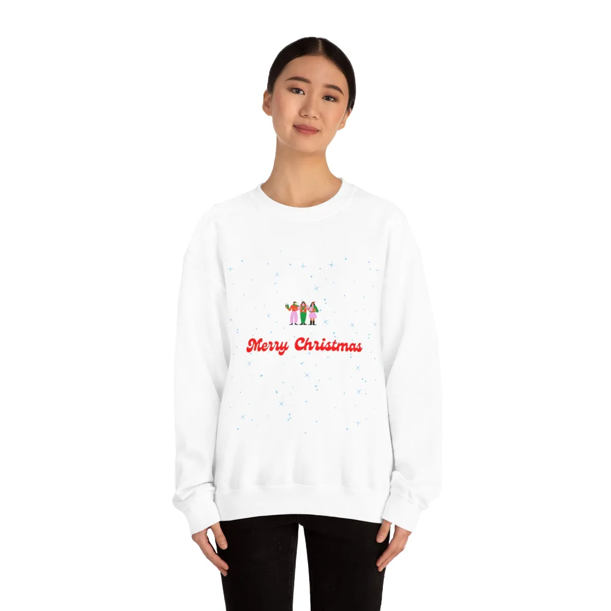 Pink Nutcracker Merry and Bright Minimalist Sweatshirt, Blue Nutcracker Sweatshirt, Trendy Christmas Sweatshirt, Pastel Xmas Crewneck
