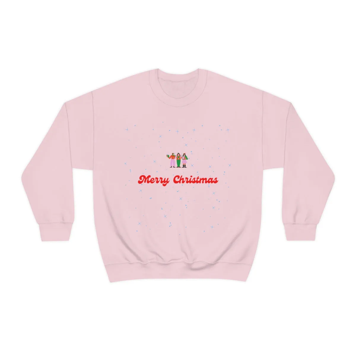 Pink Nutcracker Merry and Bright Minimalist Sweatshirt, Blue Nutcracker Sweatshirt, Trendy Christmas Sweatshirt, Pastel Xmas Crewneck