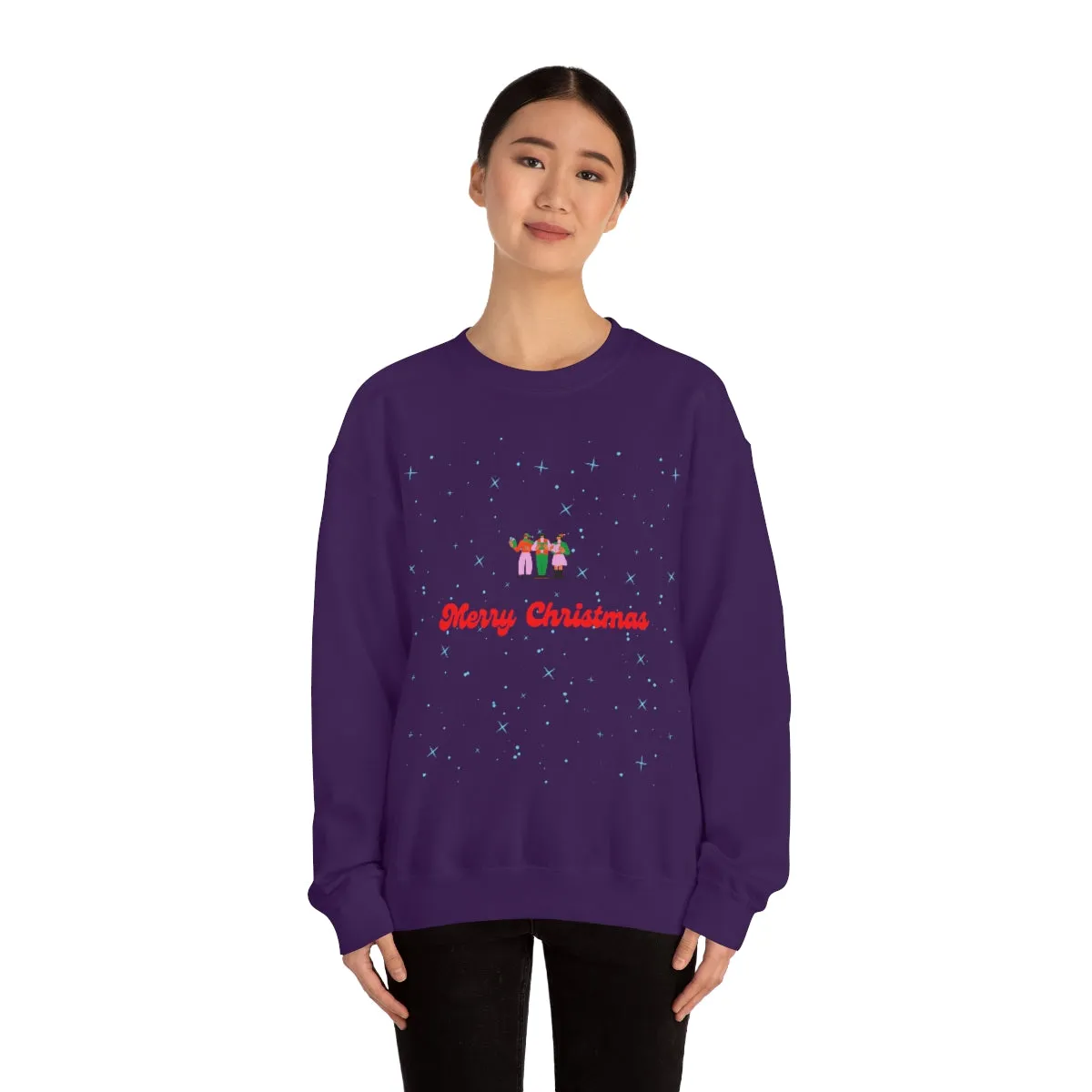 Pink Nutcracker Merry and Bright Minimalist Sweatshirt, Blue Nutcracker Sweatshirt, Trendy Christmas Sweatshirt, Pastel Xmas Crewneck