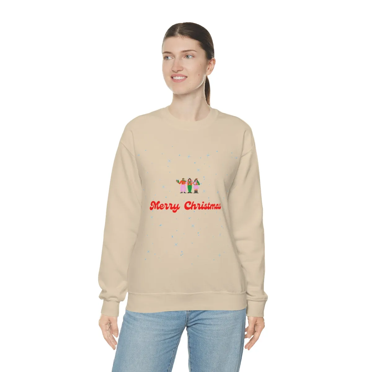 Pink Nutcracker Merry and Bright Minimalist Sweatshirt, Blue Nutcracker Sweatshirt, Trendy Christmas Sweatshirt, Pastel Xmas Crewneck