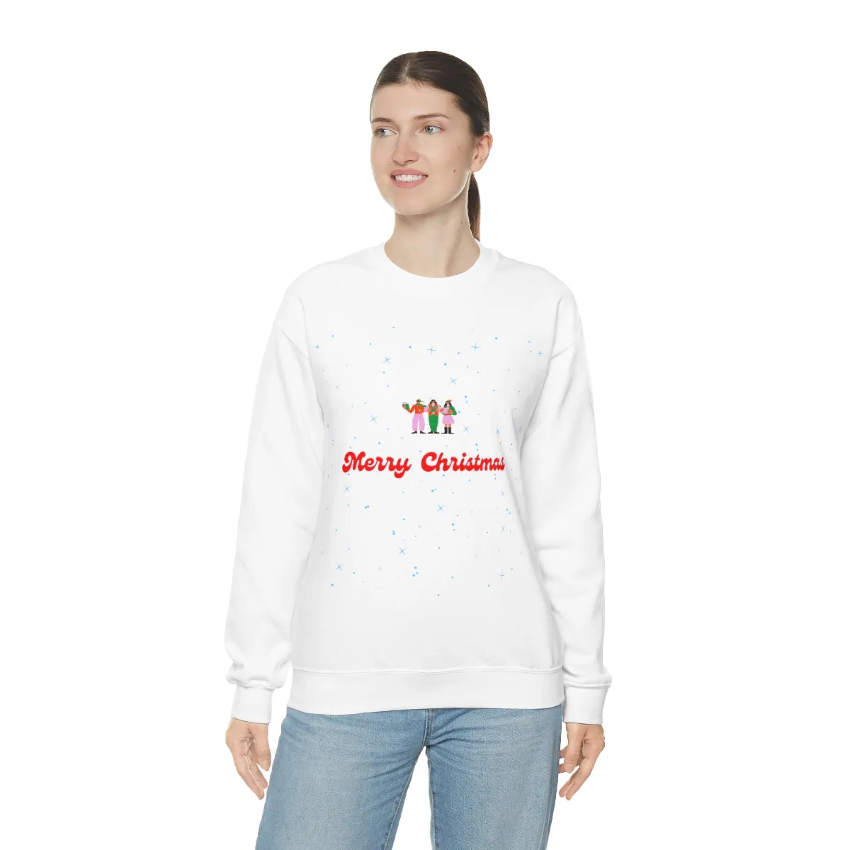 Pink Nutcracker Merry and Bright Minimalist Sweatshirt, Blue Nutcracker Sweatshirt, Trendy Christmas Sweatshirt, Pastel Xmas Crewneck