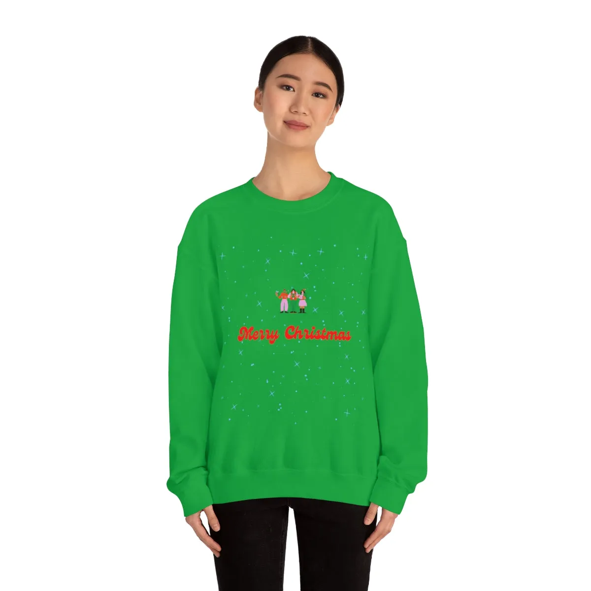 Pink Nutcracker Merry and Bright Minimalist Sweatshirt, Blue Nutcracker Sweatshirt, Trendy Christmas Sweatshirt, Pastel Xmas Crewneck