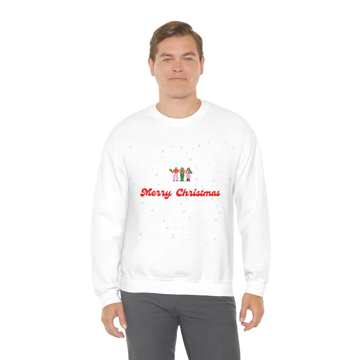 Pink Nutcracker Merry and Bright Minimalist Sweatshirt, Blue Nutcracker Sweatshirt, Trendy Christmas Sweatshirt, Pastel Xmas Crewneck