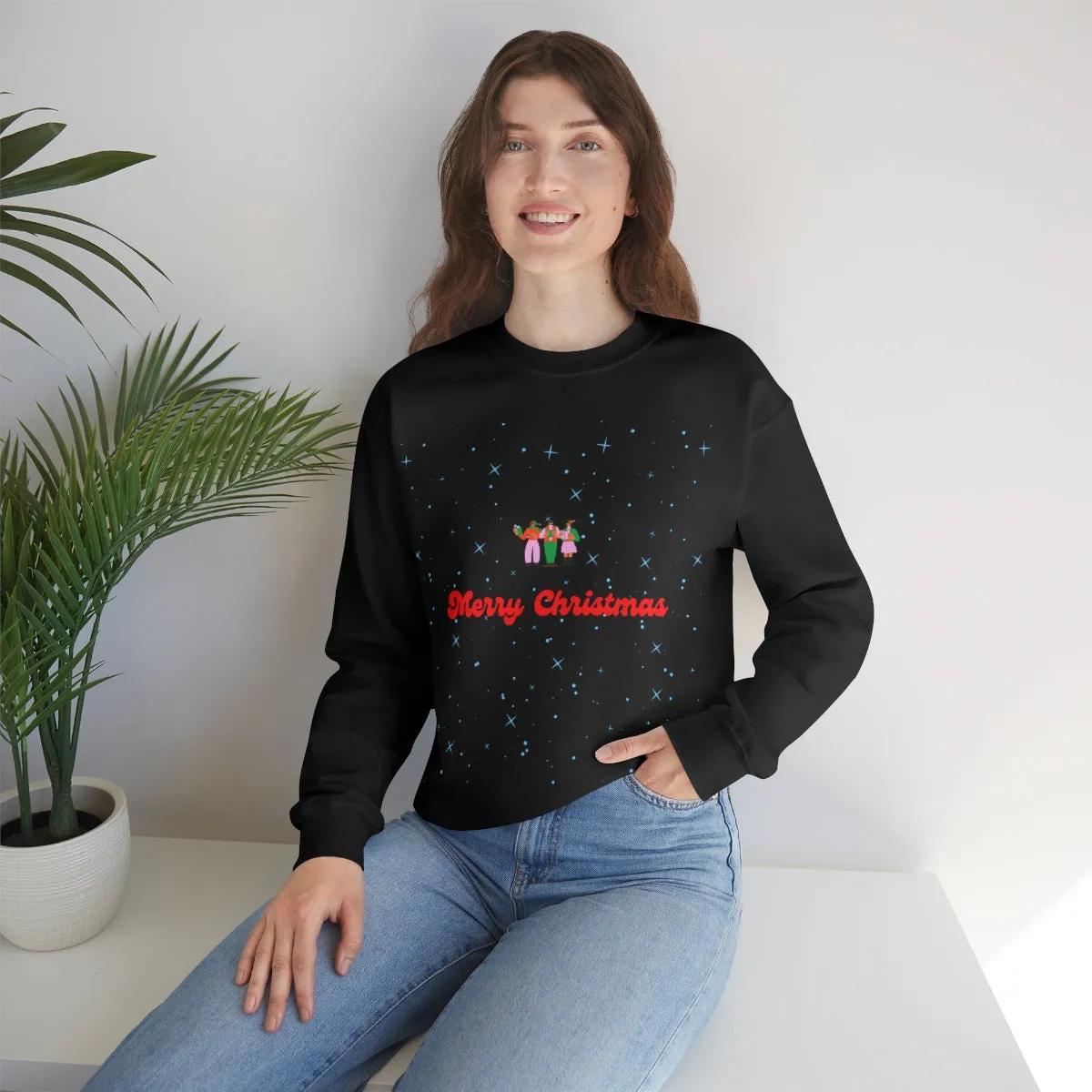 Pink Nutcracker Merry and Bright Minimalist Sweatshirt, Blue Nutcracker Sweatshirt, Trendy Christmas Sweatshirt, Pastel Xmas Crewneck