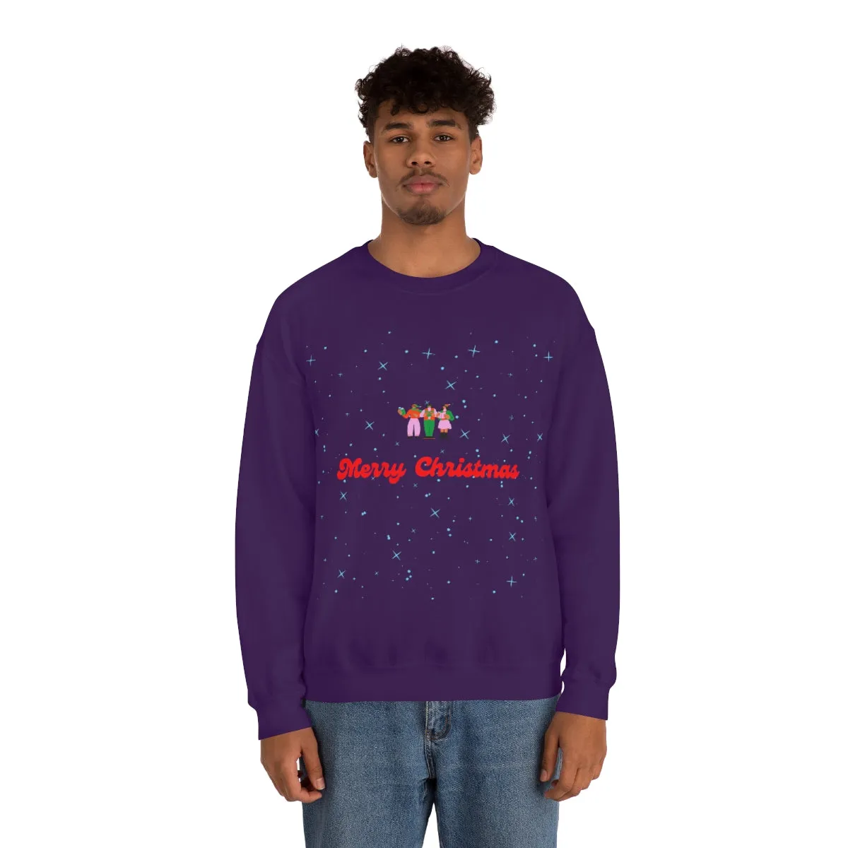 Pink Nutcracker Merry and Bright Minimalist Sweatshirt, Blue Nutcracker Sweatshirt, Trendy Christmas Sweatshirt, Pastel Xmas Crewneck